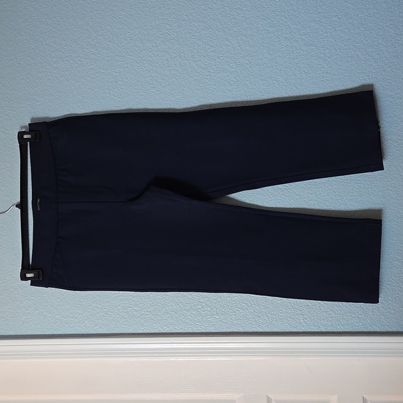 NYDJ Pants - NYDJ Sculpt-Her Women‎ Oxford Navy SZ L Cropped Pull On Pants Back Seam & Slit